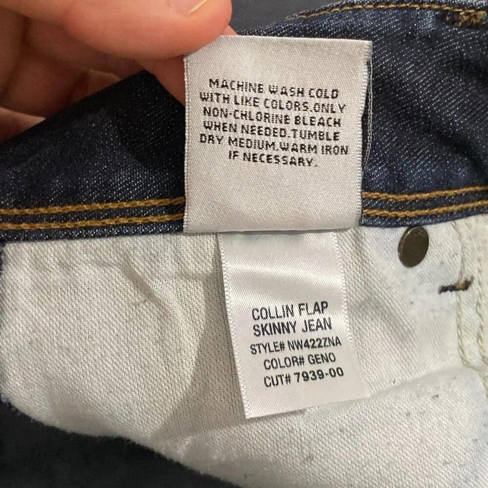 Hudson Collin Skinny Jeans Womens 28x31 Blue Cotton Denim Workwear Faded Stretch